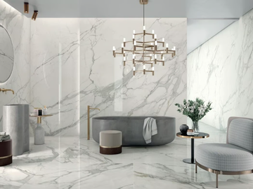 PURE STATUARIO - Laminated stoneware wall/floor tiles with marble effect by LEA CERAMICHE - view 2